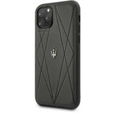 Official Maserati Genuine Leather Phone Case Cover - for iPhone 11 Pro - Black