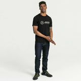Mercedes AMG Petronas F1 Puma T Shirt - BLACK - Official Licensed Mercedes AMG Petronas Motorsport Merchandise
