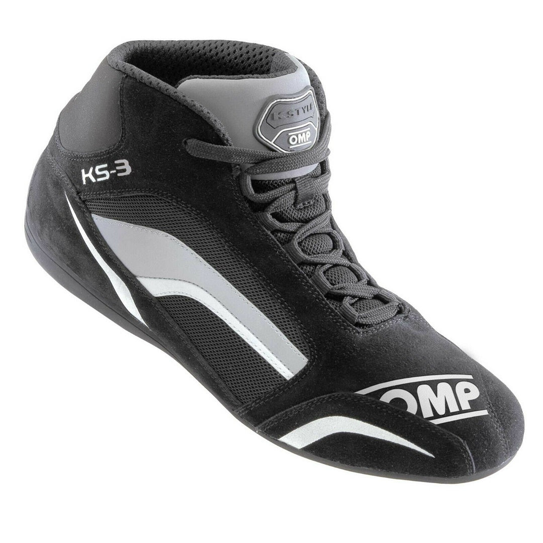 thumbnail image 2 of PM Sports Adult Blue Karting Boots – High-Top Race & Rally Shoes With Synthetic Leather/Suede 2 of 5
