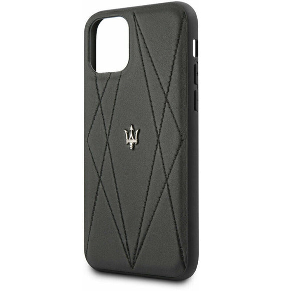 Official Maserati Genuine Leather Phone Case Cover - for iPhone 11 Pro - Black