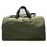 Lamborghini Y Shape Print Holdall Duffle Bag In Nylon - Olive Green - Official Lamborghini Merchandise