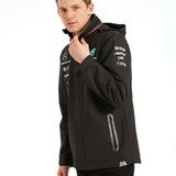 Mercedes AMG Petronas F1 Team Lewis Hamilton Rain Coat Jacket - BLACK - Official Licensed Mercedes AMG Petronas Motorsport Merchandise
