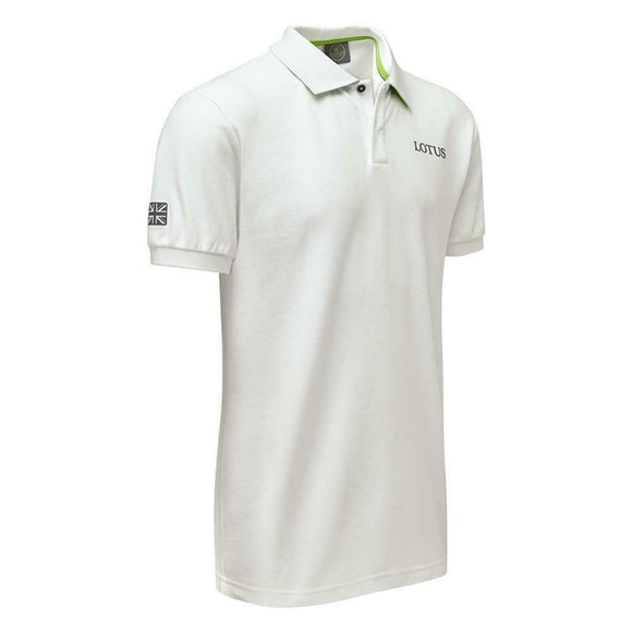 Lotus Cars Men’s Polo Shirt - WHITE - Official Lotus Merchandise Product