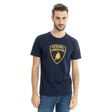 Lamborghini Big Shield Mens T Shirt - Navy Blue - Official Lamborghini Merchandise