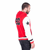 Marc Marquez #93 Mens Hoodie Varsity College Button Jacket - Red - Official Licensed Marc Marquez #93 Merchandise