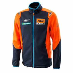Red Bull KTM Racing Official Teamline Full Zip Soft Shell Jacket - Blue / Orange - Official Factory Racing Shop Product by Alpinestars