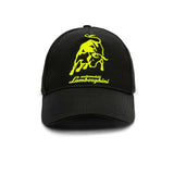 Lamborghini 3D Bull Baseball Cap Hat - Black / Yellow - Official Lamborghini Merchandise