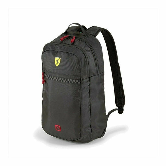 Official Scuderia Ferrari Puma Backpack Rucksack Laptop Bag - BLACK - Official Scuderia Ferrari Merchandise