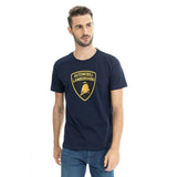Lamborghini Big Shield Mens T Shirt - Navy Blue - Official Lamborghini Merchandise