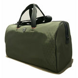 Lamborghini Y Shape Print Holdall Duffle Bag In Nylon - Olive Green - Official Lamborghini Merchandise