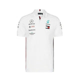 Mercedes AMG Petronas F1 Team Lewis Hamilton Polo Shirt - WHITE - Official Licensed Mercedes AMG Petronas Motorsport Merchandise