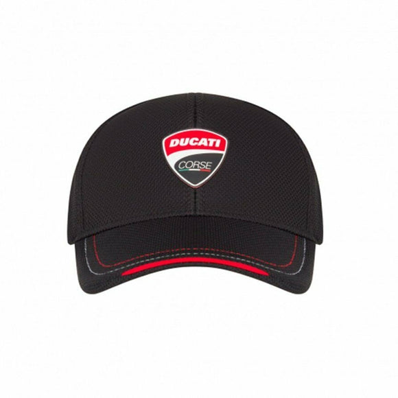 Ducati Corse Racing MotoGP Shield Baseball Hat Cap - Black - Official Licensed Ducati Corse Merchandise