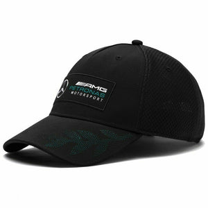 Mercedes AMG Petronas F1 Puma Baseball Laurel Cap Hat - BLACK - Official Licensed Mercedes AMG Petronas Puma Merchandise
