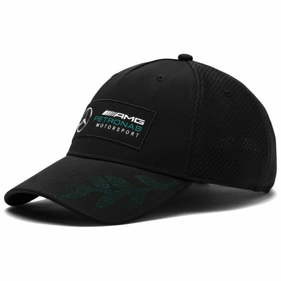 Mercedes AMG Petronas F1 Puma Baseball Laurel Cap Hat - BLACK - Official Licensed Mercedes AMG Petronas Puma Merchandise