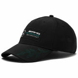Mercedes AMG Petronas F1 Puma Baseball Laurel Cap Hat - BLACK - Official Licensed Mercedes AMG Petronas Puma Merchandise