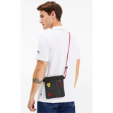 2021 Scuderia Ferrari Adults Portable Shoulder Travel Tablet Man Bag Square Shape - Black - Official Scuderia Ferrari Merchandise