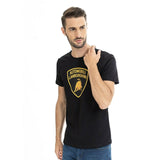 Lamborghini Big Shield Mens T Shirt - Black - Official Lamborghini Merchandise