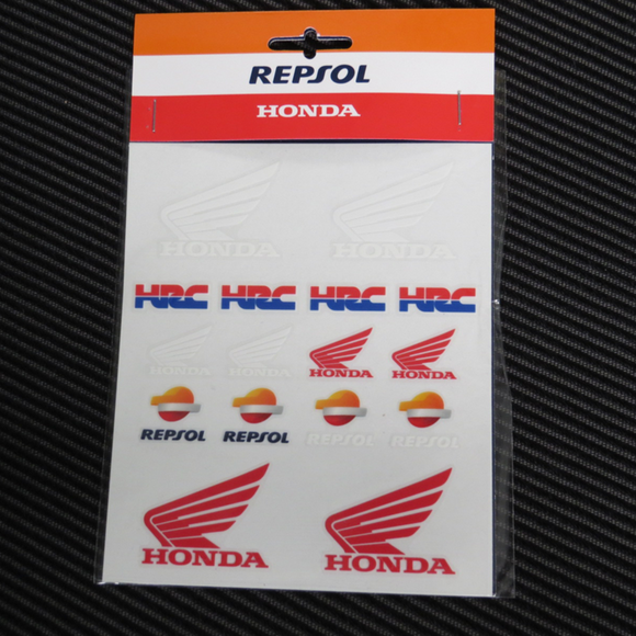 2019 Honda HRC Repsol MotoGP Sticker Sheet Bike Decals - Official Licensed Honda HRC Repsol Merchandise