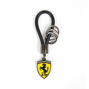 Scuderia Ferrari F1™ Team Rubber & Metal Keyring - BLACK - Official Licensed Fan Wear