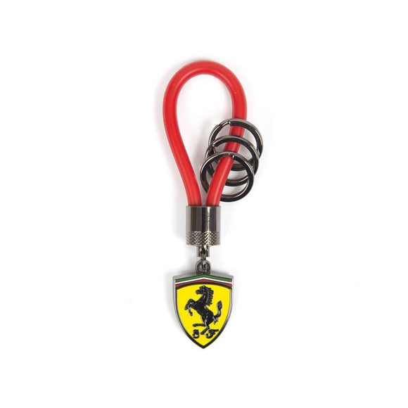 Scuderia Ferrari F1™ Team Rubber & Metal Keyring - RED - Official Licensed Fan Wear