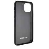 Audi Q8 Series D1 Genuine Leather Back Cover Case for iPhone 11 Pro - Black