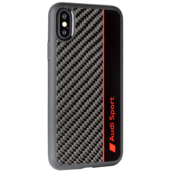 Audi Sport R8 Series D1 Carbon Fiber Back Cover Case for iPhone X / XS