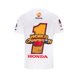 Marc Marquez #93 MotoGP Repsol World Champion 8 Ball Winner T Shirt - White - Official Licensed Marc Marquez #93 Merchandise