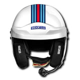 Sparco Martini Racing Air Pro RJ-5i Helmet FIA Approved Open Face Helmet - Logo or Stripe Design Available