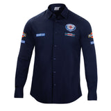 Sparco Martini Racing Long Sleeve Shirt - Blue / White - 2 Colours Available