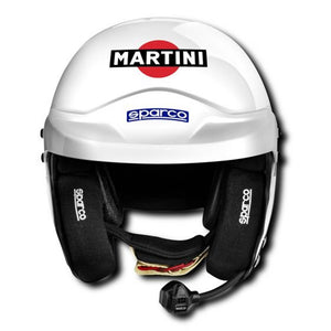 Sparco Martini Racing Air Pro RJ-5i Helmet FIA Approved Open Face Helmet - Logo or Stripe Design Available