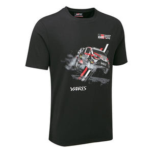 Official Toyota Gazoo Racing WRC Mens Yaris T Shirt - Black - Official GR Merchandise