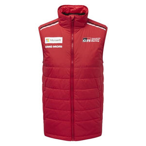 Official Toyota Gazoo Racing Mens Team Gilet Bodywarmer - Red - Official GR Merchandise