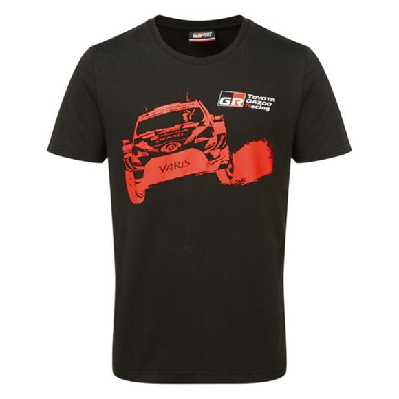 Official Toyota Gazoo Racing WRC Mens Yaris Car T Shirt - Black - Official GR Merchandise
