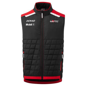 Official Toyota Gazoo Racing Mens Team Gilet Bodywarmer - Black - Official GR Merchandise